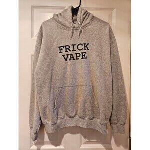 Grey Mens Large Hoodie Sweatshirt Pullover Frick Vape by Baylen Levine